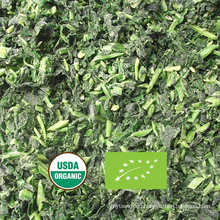 Nop EU Certified IQF Frozen Organic Chopped Spinach From China